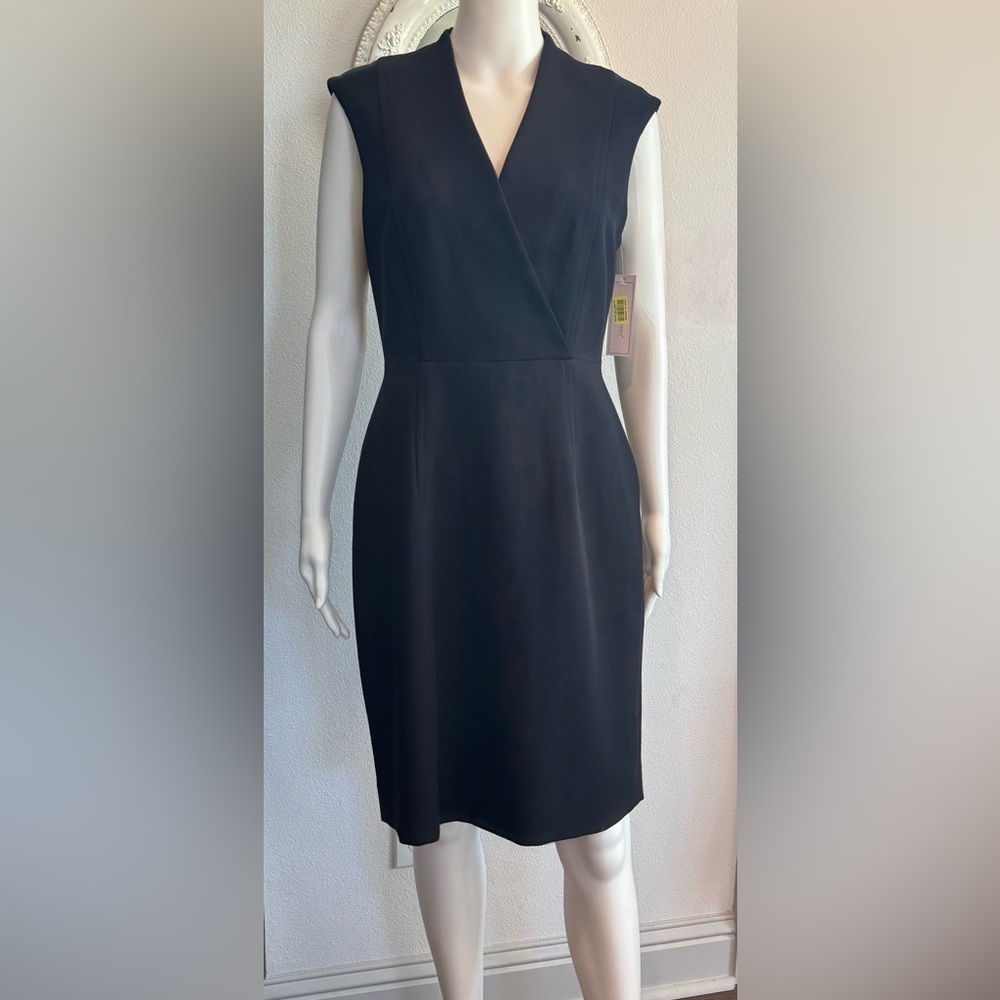 NWT Katherine Kelly Black Sleeveless Sheath Dress 6